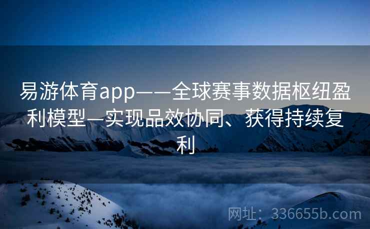 易游体育app——全球赛事数据枢纽盈利模型—实现品效协同、获得持续复利 易游体育app——全球赛事数据枢纽盈利模型—实现品效协同、获得持续复利