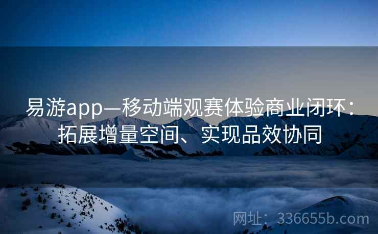 易游app—移动端观赛体验商业闭环：拓展增量空间、实现品效协同