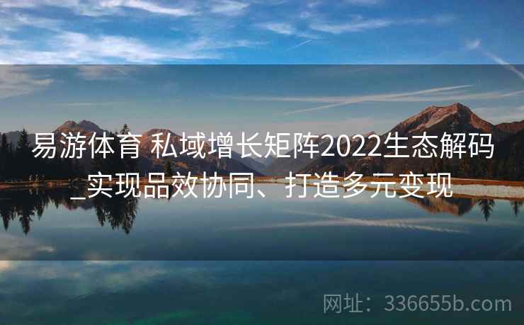 易游体育 私域增长矩阵2022生态解码_实现品效协同、打造多元变现 易游体育 私域增长矩阵2022生态解码_实现品效协同、打造多元变现